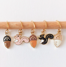Load image into Gallery viewer, Squirrel and Acorn Stitch Markers