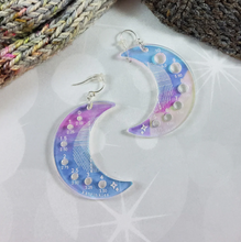 Load image into Gallery viewer, Moon Needle Gauge Earrings