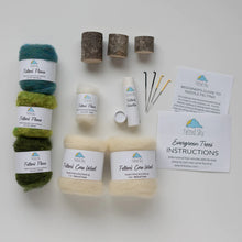 Load image into Gallery viewer, Evergreen Trees Needle Felting Kit