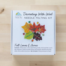 Load image into Gallery viewer, Fall Leaves & Acorns Needle Felting Kit
