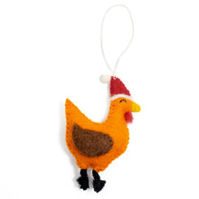 Load image into Gallery viewer, Felt Farm Animal Santa Hat Ornaments