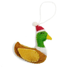 Load image into Gallery viewer, Felt Farm Animal Santa Hat Ornaments