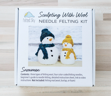Load image into Gallery viewer, Snowman Needle Felting Kit