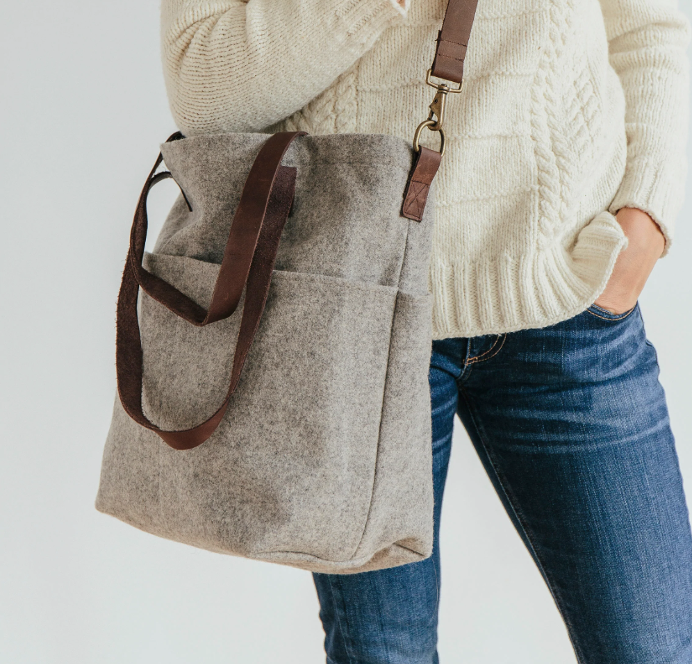 Twig and horn shop crossbody canvas project tote