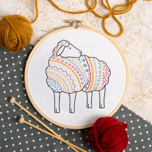 Sheep Embroidery Kit DIY