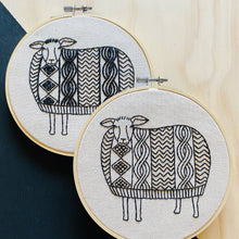 Load image into Gallery viewer, Sweater Weather Sheep Embroidery Kit