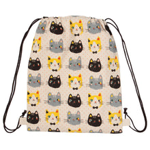 Load image into Gallery viewer, Meow Meow Cinch Backpack