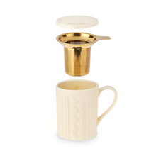 Load image into Gallery viewer, Annette Knit Ceramic Mug and Infuser