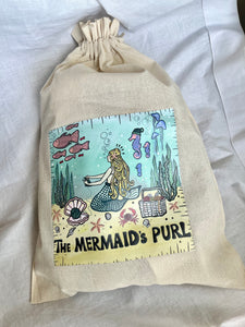 Mermaid's Purl Drawstring Bag