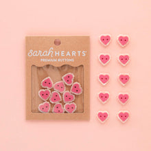 Load image into Gallery viewer, Sarah Hearts 5/8" Buttons
