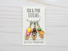 Load image into Gallery viewer, Fox and Pine Stitch Markers
