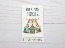 Load image into Gallery viewer, Fox and Pine Stitch Markers
