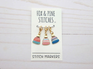 Fox and Pine Stitch Markers