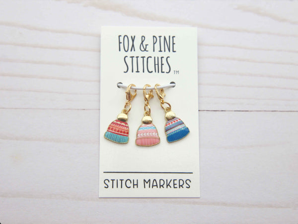 Fox and Pine Stitch Markers