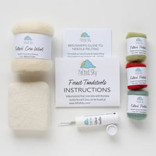 Load image into Gallery viewer, Forest Toadstools Mini Needle Felting Kit
