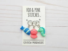 Load image into Gallery viewer, Fox and Pine Stitch Markers
