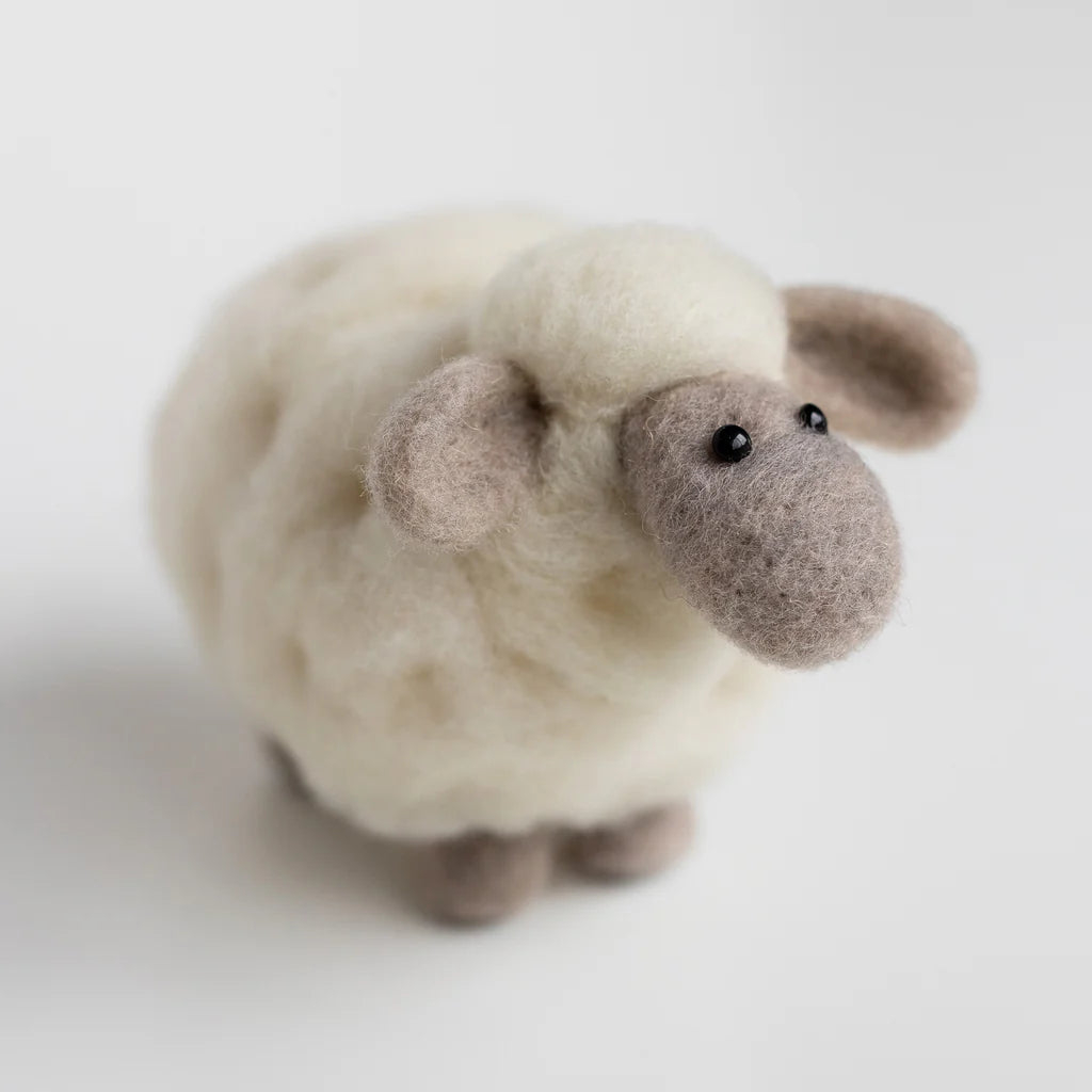 White Sheep Mini Needle Felting Kit