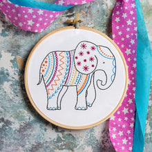 Load image into Gallery viewer, Elephant Embroidery Kit DIY
