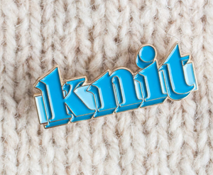 Knit Pin - Blue