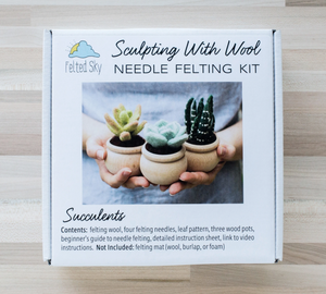 Succulents Needle Felting Kit