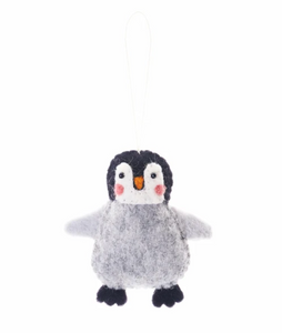 Felted Penguin Ornament