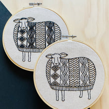 Load image into Gallery viewer, Sweater Weather Sheep Embroidery Kit
