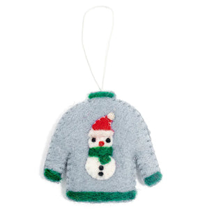 Cozy Blue Sweater Ornament